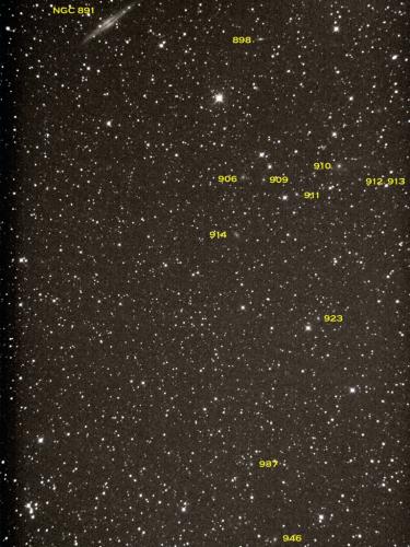 080929 NGC 891 Abell 347 beschriftet 13x120sec Iso 800 1024p